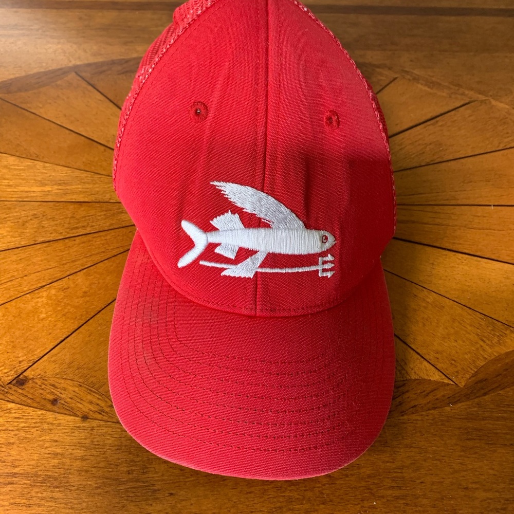 Boys Patagonia Red and White Fish Cap
